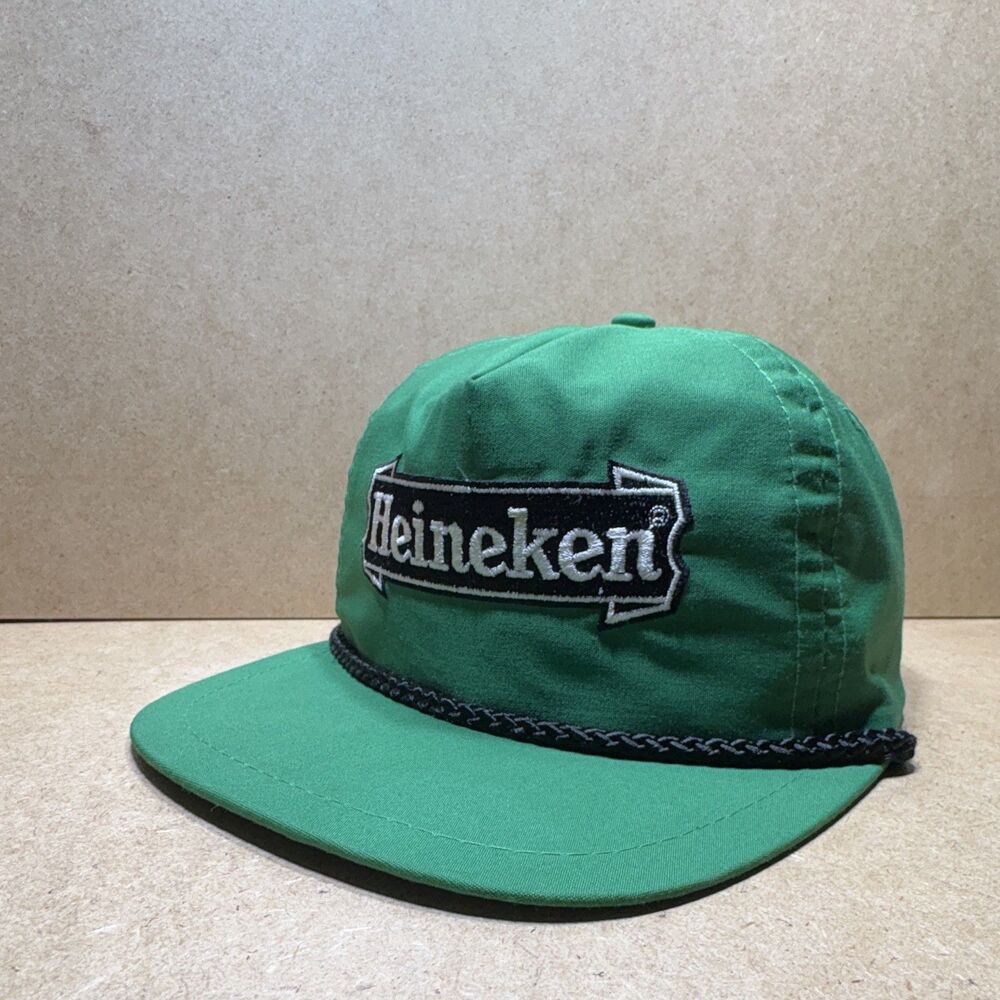 Vintage Heineken Green Snapback Black Rope Brew Masters by Universal 80s - 90s